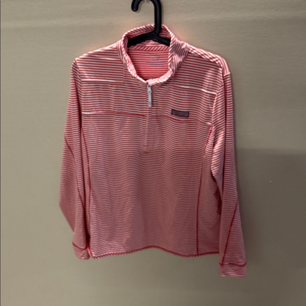 Vineyard Vines Red and White Striped Pullover performance - Picture 4 of 4